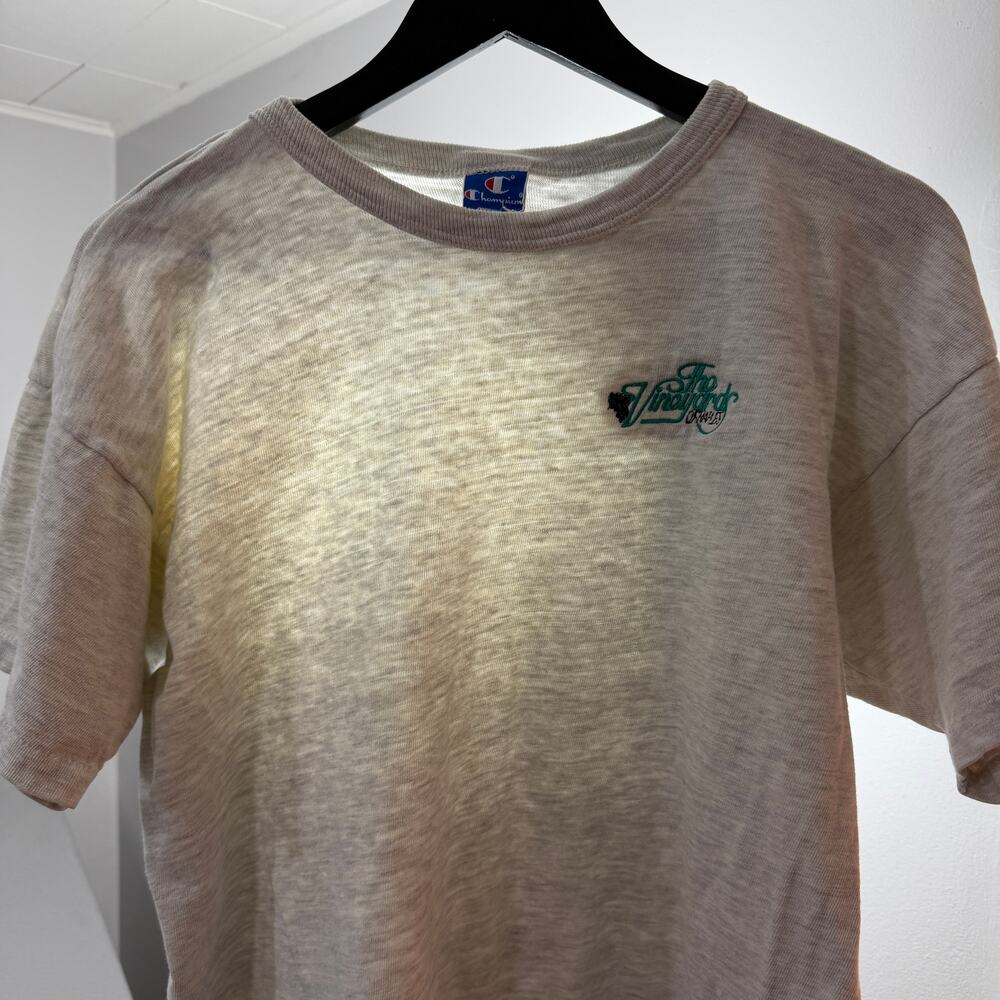 Vintage Champion The Vineyards Shirt Men's Extra Large Gray 90s Embroidered - Picture 12 of 13